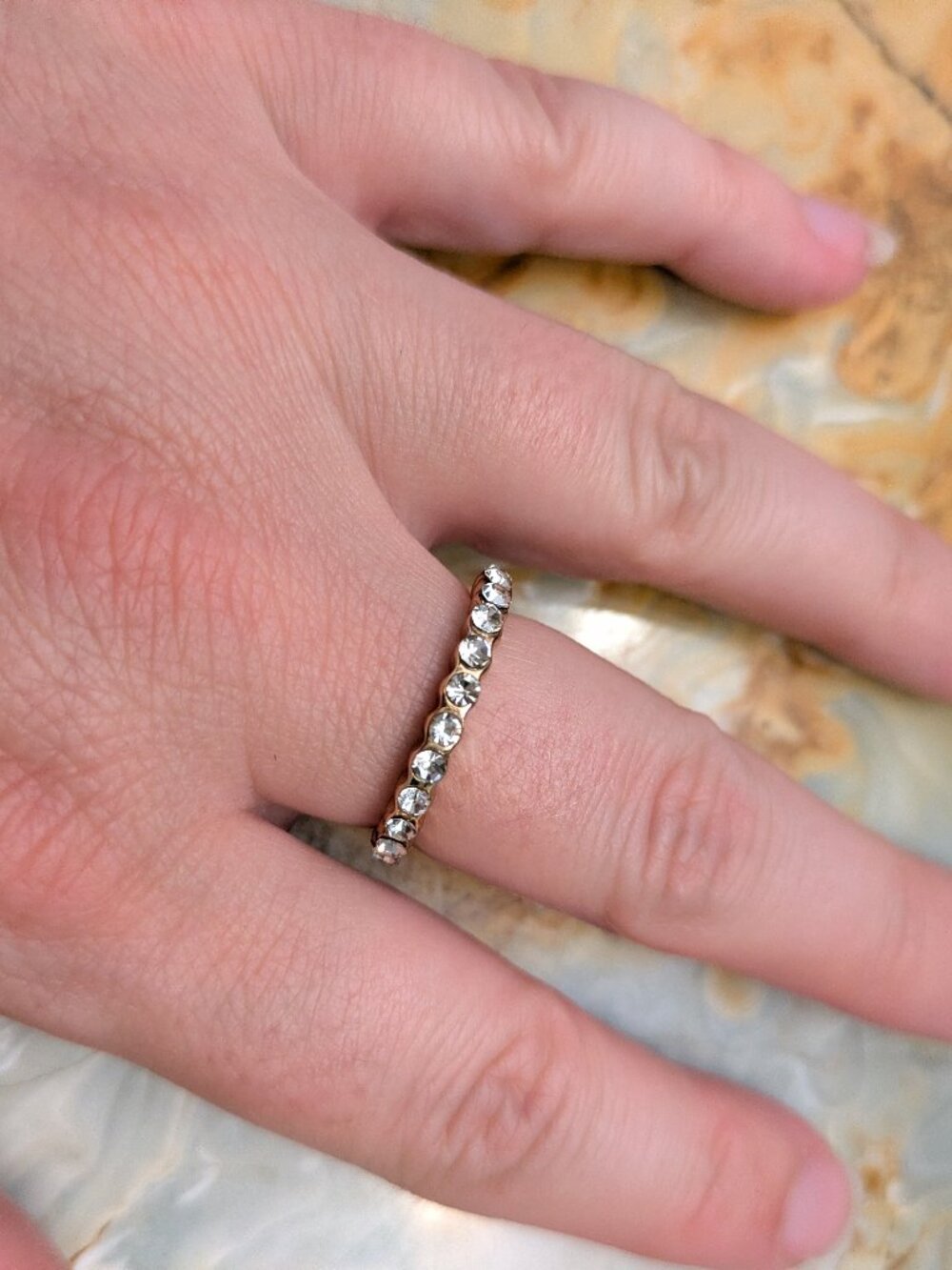 Gold diamond ring size 8